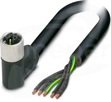 SAC-5P- 3,0-PUR/M12FRK PE Kabel mocy