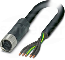 SAC-5P- 3,0-PUR/M12FSK PE Kabel mocy