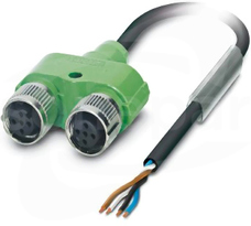SAC-4PY- 3,0-PUR/2XF Kabel czujnika/urządzenia wykonawczego