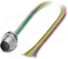SACC-E-M12MS-8CON-PG9/0,5 Wtykowe złącze urządzeń ścianki przedniej