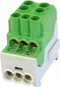 SDB 100-Al/Cu zielony Blok rozdzielczy dystrybucyjny Al/Cu SIMBLOCK