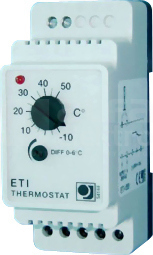 ETI 1551 -10..50st.C 10A Regulator temperatury