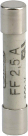 6,3x32mm FF 2,5A 250V Bezpiecznik szklany