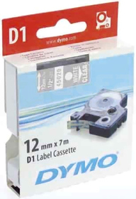 DYMO BIAŁO/PRZEZROCZYSTA TAŚMA D1 12mm*7mb(5045020)