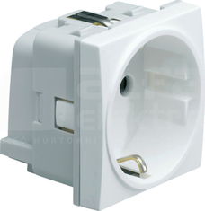 SYSTO 2M 2P+Z SCHUKO bia Gniazdo sieciowe