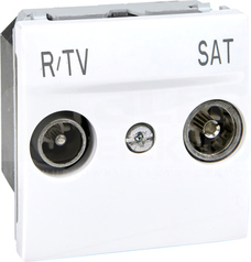 UNICA biel Gniazdo RTV+SAT