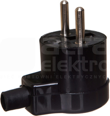 16A 2P+Z 16A Wtyczka kątowa czarna (WB-6)