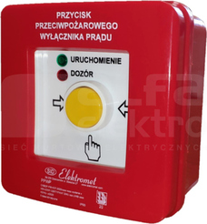 PPWP-1 B/4 12A R-Z Przycisk przeciwpożarowy natynkowy
