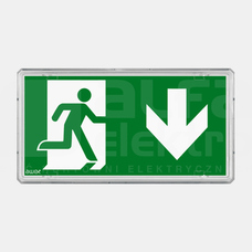 EXIT L 1W LED 1h UNA programowalny IP65 Oprawa awaryjna 2-zadaniowa sys.monitoringu
