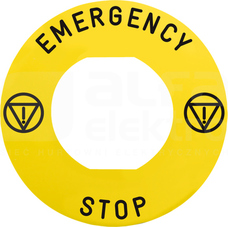 ZBY9330M*EMERGENCY STOPŻÓŁT ETYKIETA OKRAGLA D60 WYL.BEZ