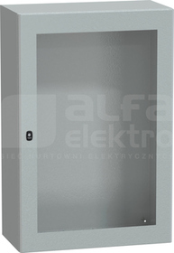 OBUDOWA SPACIAL 3D RAL7035 1200x800x400 DRZWI PRZEZROCZ metalowa
