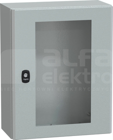 OBUDOWA SPACIAL 3D RAL7035 500x400x200 DRZWI PRZEZROCZ. metalowa