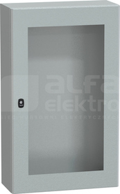 OBUDOWA SPACIAL 3D RAL7035 1000x600x250 DRZWI PRZEZROCZ metalowa