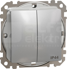 SEDNA DESIGN IP44 srebrne aluminium Łącznik świecznikowy