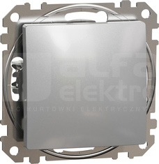 SEDNA DESIGN srebrne aluminium Przycisk 1-biegunowy