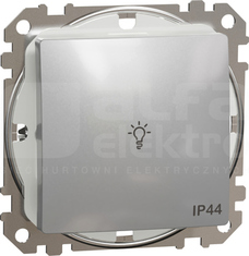 SEDNA DESIGN IP44 srebrne aluminium Przycisk światło