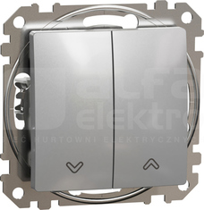 SEDNA DESIGN srebrne aluminium Przycisk żaluzjowy