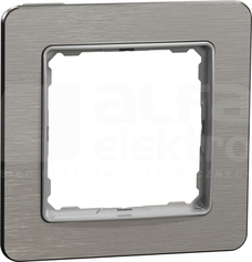 SEDNA ELEMENTS szczotkowane aluminium Ramka 1-krotna