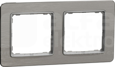 SEDNA ELEMENTS szczotkowane aluminium Ramka 2-krotna