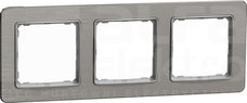 SEDNA ELEMENTS szczotkowane aluminium Ramka 3-krotna