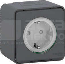 MUREVA STYL IP55 2P+Z SCHUKO antracyt Gniazdo sieciowe pojedyncze
