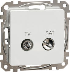 SEDNA DESIGN 10dB biały Gniazdo TV/SAT przelotowe