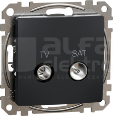 SEDNA DESIGN 4dB czarny antracyt Gniazdo TV/SAT końcowe