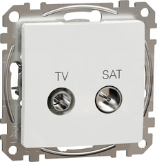 SEDNA DESIGN 7dB biały Gniazdo TV/SAT przelotowe