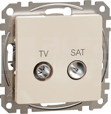 SEDNA DESIGN 7dB beżowy Gniazdo TV/SAT przelotowe
