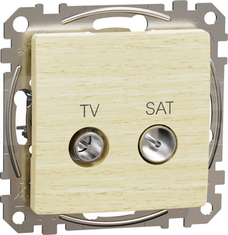 SEDNA ELEMENTS 7dB brzoza Gniazdo TV/SAT przelotowe