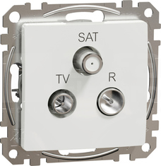 SEDNA DESIGN 4dB biały Gniazdo R/TV/SAT końcowe