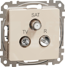 SEDNA DESIGN 4dB beżowy Gniazdo R/TV/SAT końcowe