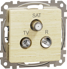 SEDNA ELEMENTS 4dB brzoza Gniazdo R/TV/SAT końcowe