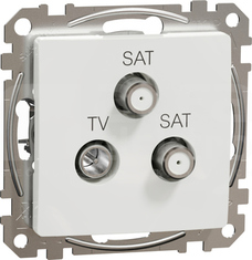 SEDNA DESIGN 4dB biały Gniazdo TV/SAT/SAT końcowe