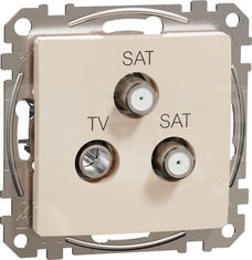 SEDNA DESIGN 4dB beżowy Gniazdo TV/SAT/SAT końcowe