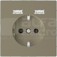 MERTEN SYSTEM D SCHUKO 2xUSB 2,4A piasek sahary Gniazdo z ładowarką USB