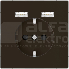 MERTEN SYSTEM D SCHUKO 2xUSB 2,4A mocca metalik Gniazdo z ładowarką USB
