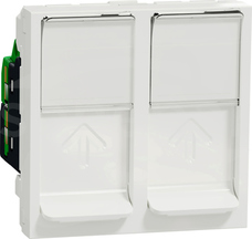 Nowa Unica NU342618 2xRJ45 kat.6 STP białe Gniazdo