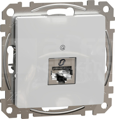 SEDNA DESIGN RJ45 kat.5e STP srebrne aluminium Gniazdo komputerowe
