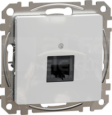 SEDNA DESIGN RJ45 kat.5e UTP srebrne aluminium Gniazdo komputerowe