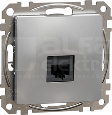 SEDNA DESIGN RJ45 kat.6 UTP srebrne aluminium Gniazdo komputerowe