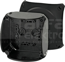 KF 0400 C 104x104x70 IP66/67 czarny Puszka odgałęźna natynkowa b/przetłocz.