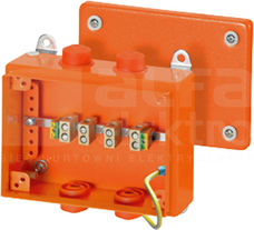 FK 9105 pomar.200x150x80 IP65 5x Puszka odgałęźna natynkowa