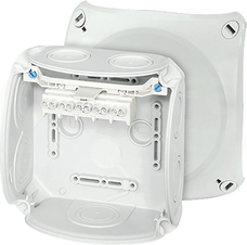 DK 0604 GZ 130x130x77mm IP66 szary Puszka do isnt.wewn.z dławnicami membran