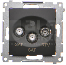 SIMON54 czarny mat Gniazdo SAT-SAT-RTV
