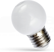 E27 230V 1,0W/biały 10lm Źródło LED SPECTRUM kulka (G)