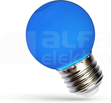 E27 230V 1,0W/niebieski Źródło LED SPECTRUM kulka