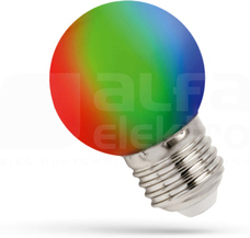 E27 230V 1,0W/RGB Źródło LED SPECTRUM kulka
