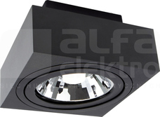 Mirora 1xAR111 IP20 czarny Oprawa natynkowa