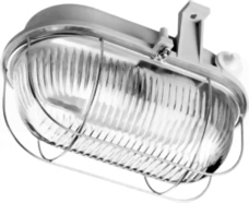 OVAL 100W E27 IP44 kl.prz. Oprawa żarówkowa popiel